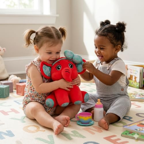 Image of Liquortees Cute Elephant Soft Toy Teddy Bear, Huggable Plush Stuffed Animal for Baby Boy & Baby Girl, Soft Teddy for Girls, Kids & Girlfriend