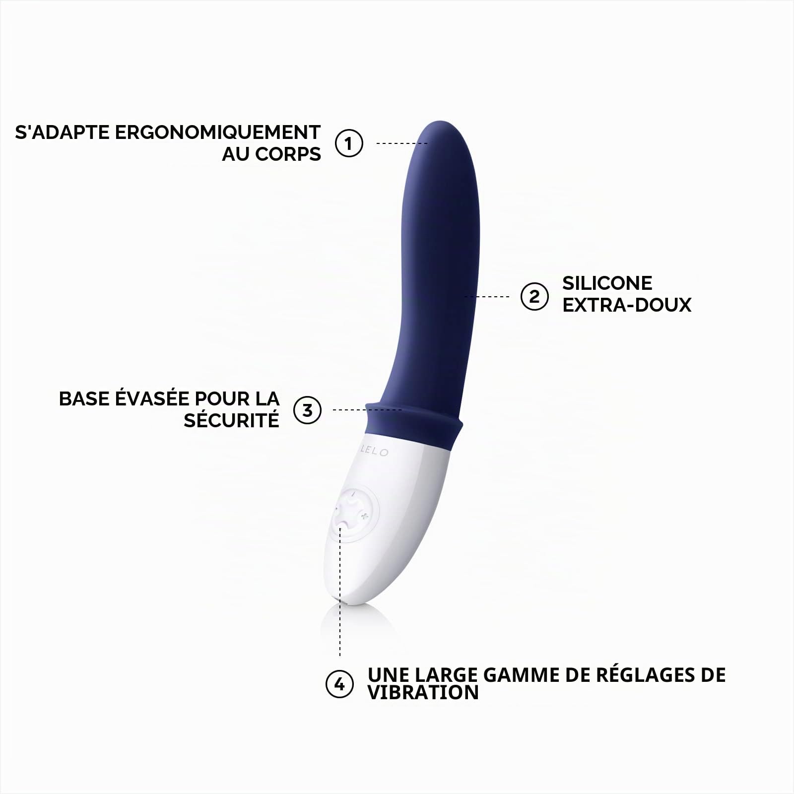 LELO BILLY 2 Masseurs de Prostate, Stimulateur Parfaitement Étanche pour Homme, Sextoys pour Prostate Rechargeable et Doux, Deep Blue