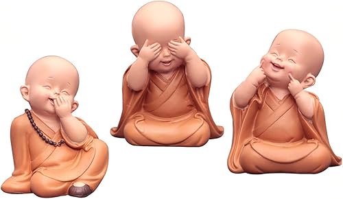 Czsycdsf Mini estatua de Buda pequeña, escultura de monje pequeño tallado a mano, figura decorativa de monjes, figura de monjes, decoración del Czsycdsf Mini estatua de Buda pequeña, escultura de monje pequeño tallado a mano, figura decorativa de monjes, figura de monjes, decoración del