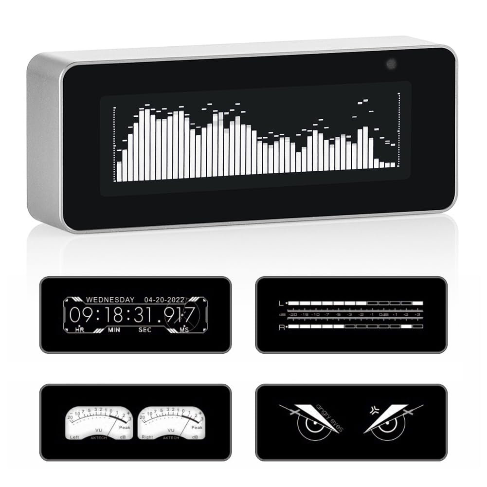 Amazon | OLED スペクトルアナライザー 256x64 高精細 オーデオー VU