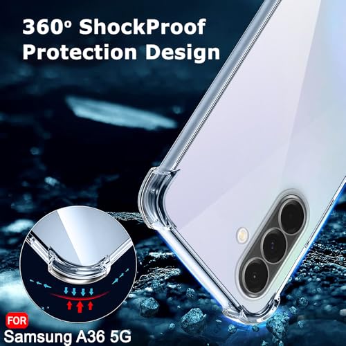 Image of TheGiftKart Transparent Crystal Clear Back Cover Case for Samsung Galaxy A36 5G | Shockproof Soft TPU Case | Cushioned Edges for Ultimate Protection Back Cover Case (TPU, Transparent)