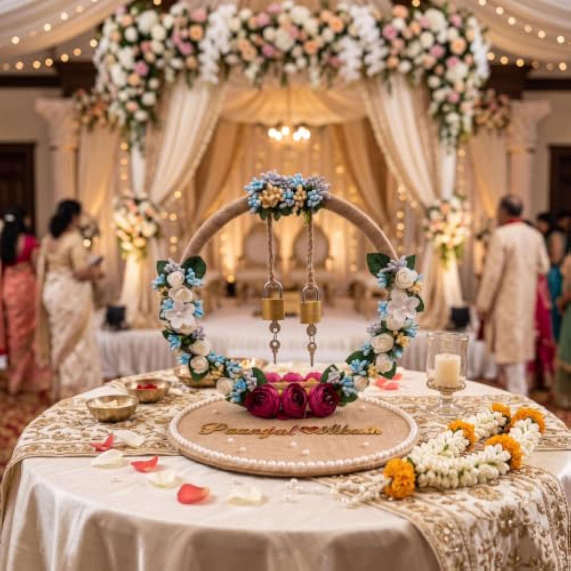 Personalized Engagement Platter with Lock & Key Theme