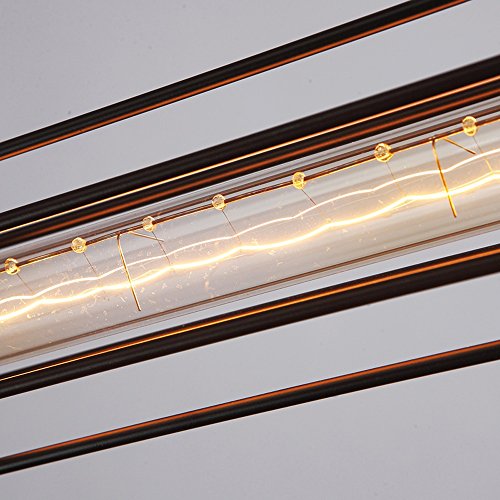 Plafonnier American rustic lampe suspendre antique fer forgé luminaire encastré Eddie Flute - 5