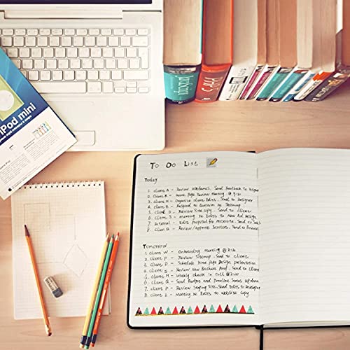 Hardcover-Notebook-Journal-Lined-Journal-for-Writing-180-Lay-Flat-DesignThick-Paper-with-Back-Pocket-Elastic-Closure192-Pages-57-x-83-Inch-Green-Ruled