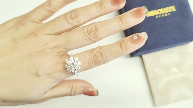 Bague En Argent 925 Avec Moissanite - Solitaire Ajustable - Alliance/Anniversaire