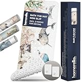 Bathtub Mat Non Slip Anti Mold Kids 35x16- homerella® Bath Mat for Tub, BPA Free,Incl. 2 Hooks, Washable Shower Mat Non Slip Anti Mold,Shower Mats for Inside Shower,EU Certified