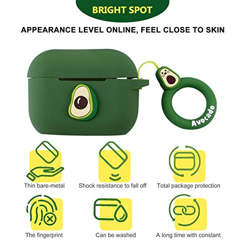 UKCOCO Capa de Fone de Ouvido de Silicone Fruta para Airpods Pro Com Suporte de Fivela 3D Cartoon Ab