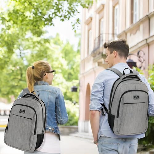 MATEIN Travel Laptop Backpack, Business Anti Theft Slim Sturdy Laptops Backpack with USB Charging Port, Water Resistant College School Computer Bag Gift for Men & Women Fits 15.6 Inch Notebook, Grey - Image 3