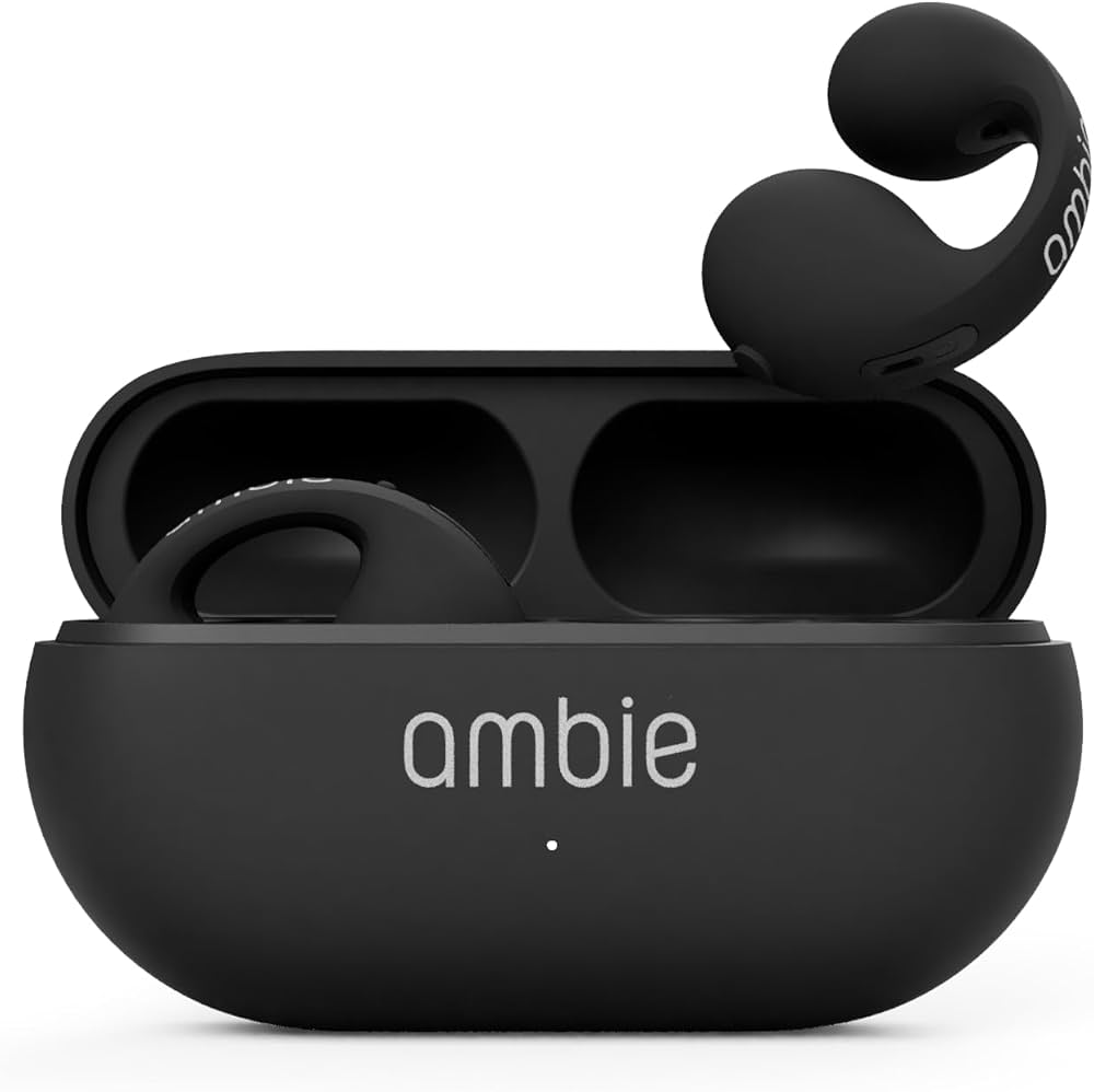新品未開封ambie ワイヤレスイヤホン ブラック ambie sound earcuffs AM-TW02COM Black × Black (凸ボタンタイプ