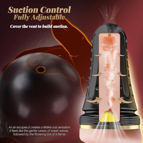 Image of Male Masturbator Oral Sex Toys for Men, Realistic Pocket Pussy Deep Throat Oral Blow Textured with 7.5in Depth, Sexy Lips & Soft Tongue Fleshy Texture, Sex Machine Blowjob Toy for Men