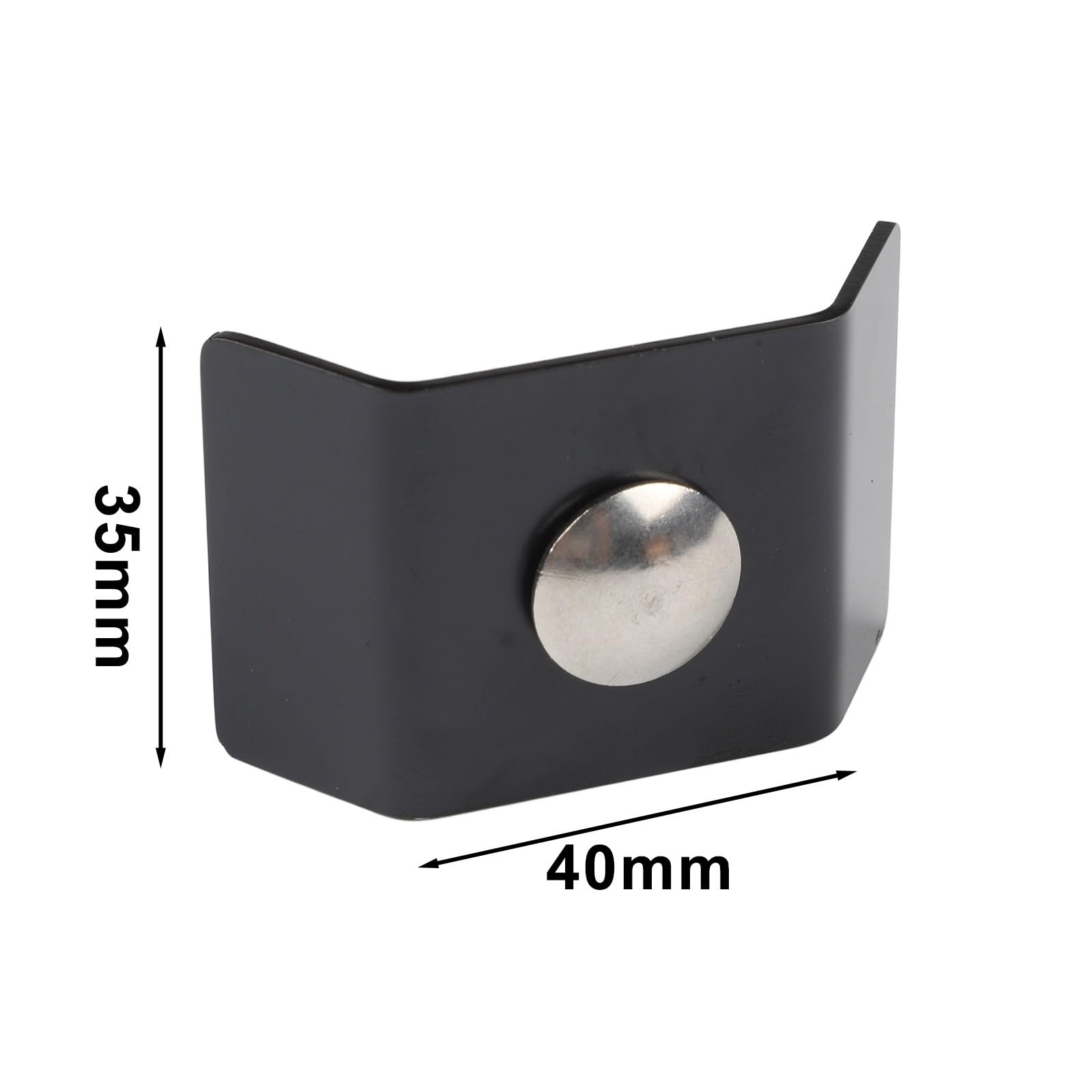 Gittermattenverbinder, verzinkt, Metall, Winkel, Längszaunverbinder für sicheren Doppelstabzaun, 40 x 35 mm, schwarz, 10 Stück