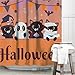 Happy Halloween wasserdichte Badezimmer-Duschvorhänge mit hängenden Ringen Badewannen-Dekoration Blackout Curtian Big Size W4 180x180cm