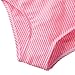 LIZENS Two-Pieces Girls Swimsuit Puff Sleeve Beach Bathing Suit Stripe Bikini Sets （BD411,4-5T Pink
