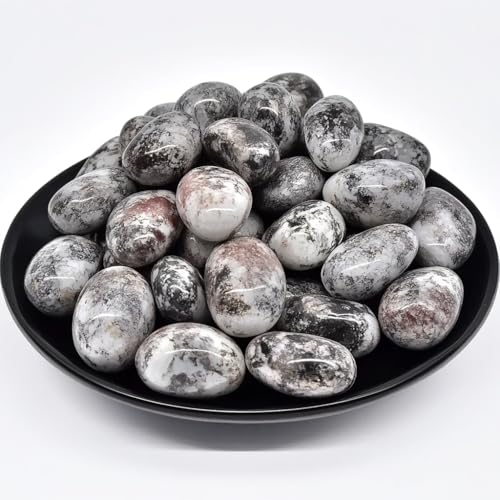 Image of Yooperlite Healing Crystal Stone Set - 24 Pieces, 0.6 inch Natural & Polished Stones for Healing, Meditation, Reiki, Chakra, Crafting & Decoration