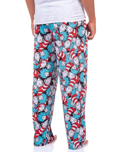 Dr. Seuss Pjs Mens Cat in The Hat Thing One Thing Two Lounge Pajama Pants4