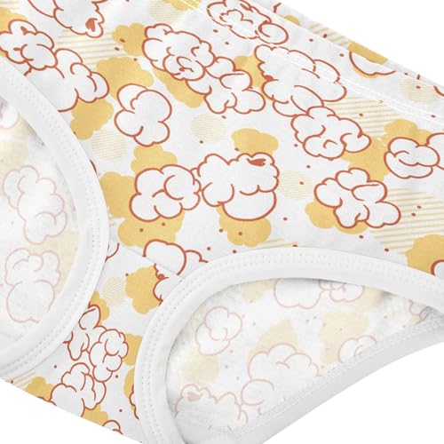 Little Girl Underwear Toddler Panties Kids Undies Butter Popcorn Soft Cotton Briefs 2T-8Y4