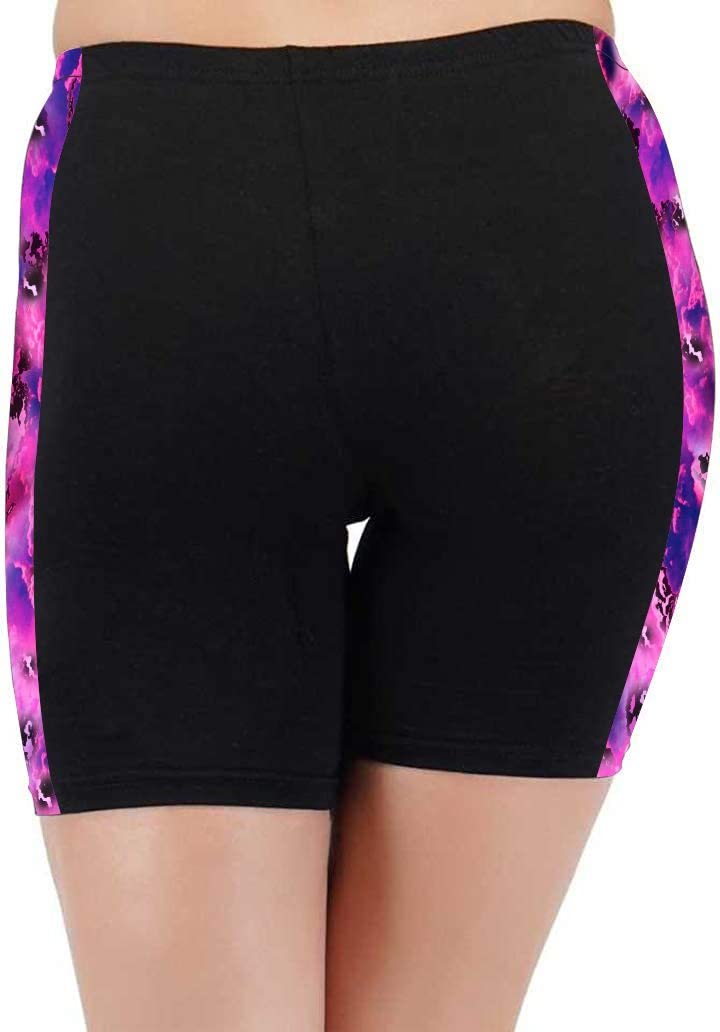 JUST RIDER Women’s Swim Shorts- Athletic Compression Shorts Ladies Board Shorts (Pink & Blue) (S) 1