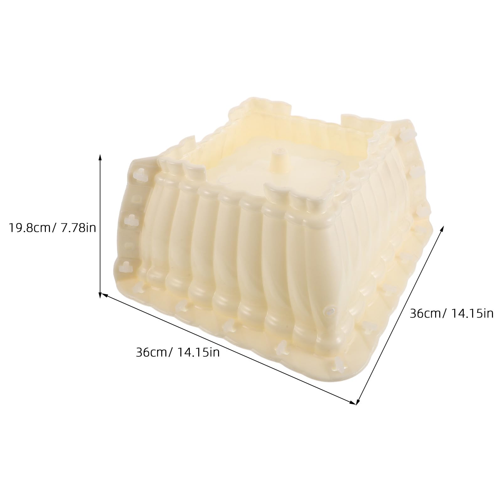 Forma do betonu cementowego: plastikowa forma do doniczek na sukulenty i kwiaty – do betonowych doniczek DIY wystroju i ogrodu, 14x14x8 cali