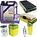 Produktbild QR-PARTS 69381400 Filter Set Inspektionspaket 5 Liter Motoröl Leichtlauf High Tech 5W-40 MANN-FILTER Innenraumfilter Kraftstofffilter Luftfilter Ölfilter