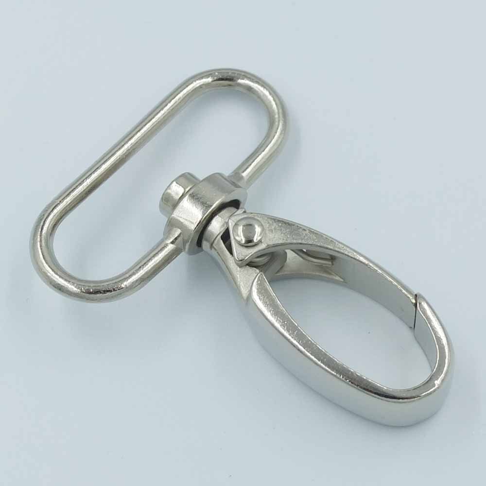 micoshop 10Pcs Swivel Clips, 1.5'' Hook Buckles, Metal Trigger for Leather Craft Straps, Lanyard Ribbons (Nickle)