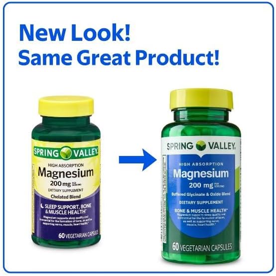 Miniatura 2 de H4U - Suplemento dietético de magnesio para la salud ósea y muscular para el sueño, cápsulas vegetarianas, 200 mg, 60 unidades