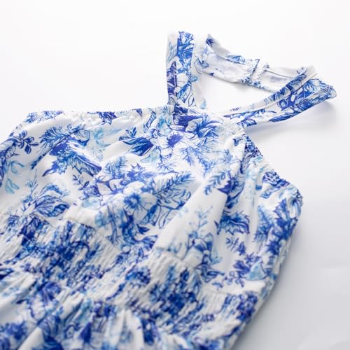 GRACE KARIN Girls Summer Dress Off Shoulder Floral A-line Midi Dress 5-14Y2