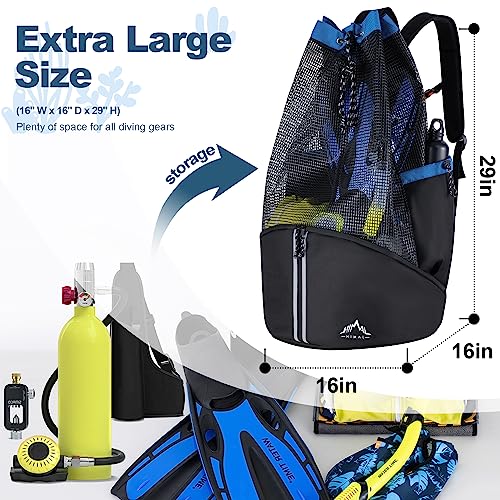 image for GoHimal Scuba Diving Bag, XL Mesh Backpack for Scuba Diving and Snorke