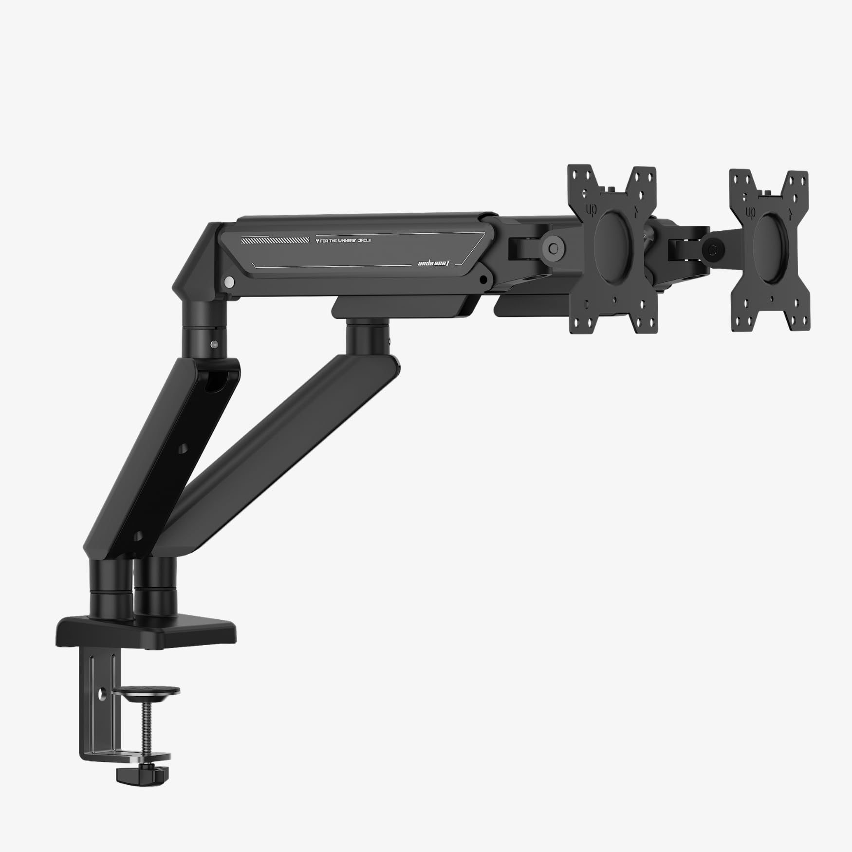 ANDA SEAT Stealth II Duo, Braccio Monitor Doppio da Scrivania con Molla a Gas Regolabile, Supporto Doppio Monitor da 17" a 32" fino a 9 kg per braccio, VESA 75x75 e 100x100