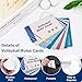 10 Pcs Volleyball Training Equipment Aid Cards for Rules 3×5 Inch Sports Exercise Card with Wire Keychain Volleyball Reference Card Coach Gifts Practice Accessories for Teens Beginner School Training