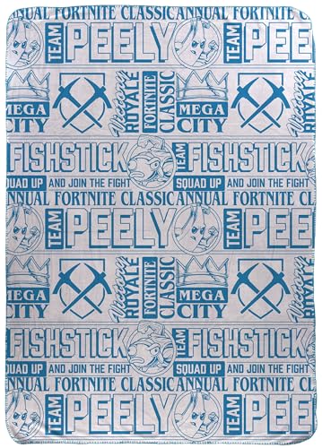 Jay Franco Kids Plush Throw Blanket Soft & Cozy Fleece Throw for Bedroom & Couch Dcor Official Licensed Product Blue - Fortnite 46x60 - Throw Blanket