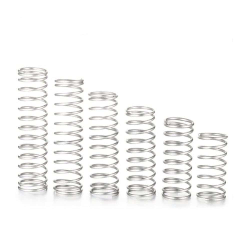 2 Stück Druckfedern 5,0mm - 65-Mn Stahl Spiralfedern, 30mm Länge, 60mm Durchmesser