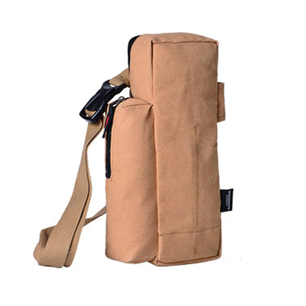 Hosoncovy Camping Ground Nail Storage Bag Shoulder Carrying Case Ground Nail Organizer Camping Accessories Tools Tent Peg Storage Bag for Outdoor (Brown)