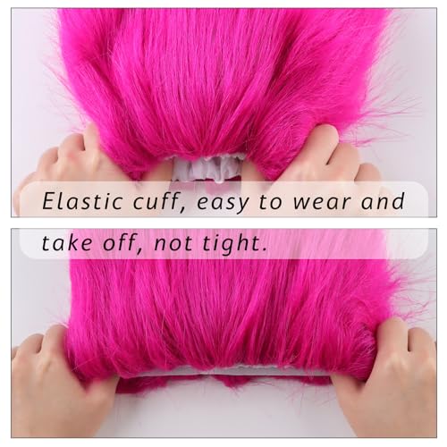 Image of Peecabe Winter Women Faux Fur Fluffy Leg Warmers Fuzzy Long Boot Covers Furry For Christmas
