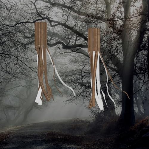 Segnavento in legno massello, motivo Halloween, 101 cm, leggera, per patio, giardino, albero, feste, decorazioni da appendere all'aperto