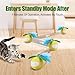Interactive Cat Toy for Indoor Cats, Automatic Moving Ball Toy Suitable for Indoor Adult Cats and Kittens Suitable for All Cat Breeds Fast Rolling Motion Sensor Light-up Effect