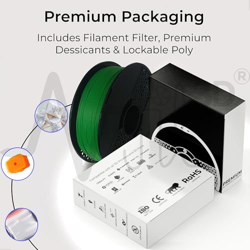 Image of NFIL3D 1KG Net Turbo Finish PLA+ Emerald Green 3D Printer Filament | Filaments for 3D Printer| 1.75mm| Accuracy - + /- 0.015mm | 1000g 3D Filament, 250g Spool & 350g Packing, Total Weight 1.6KG