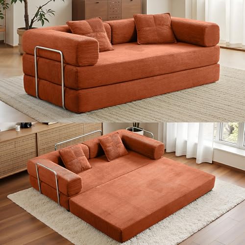 MOEYURO Compression Sofa - 78''Convertible Floor Sofa Bed - with