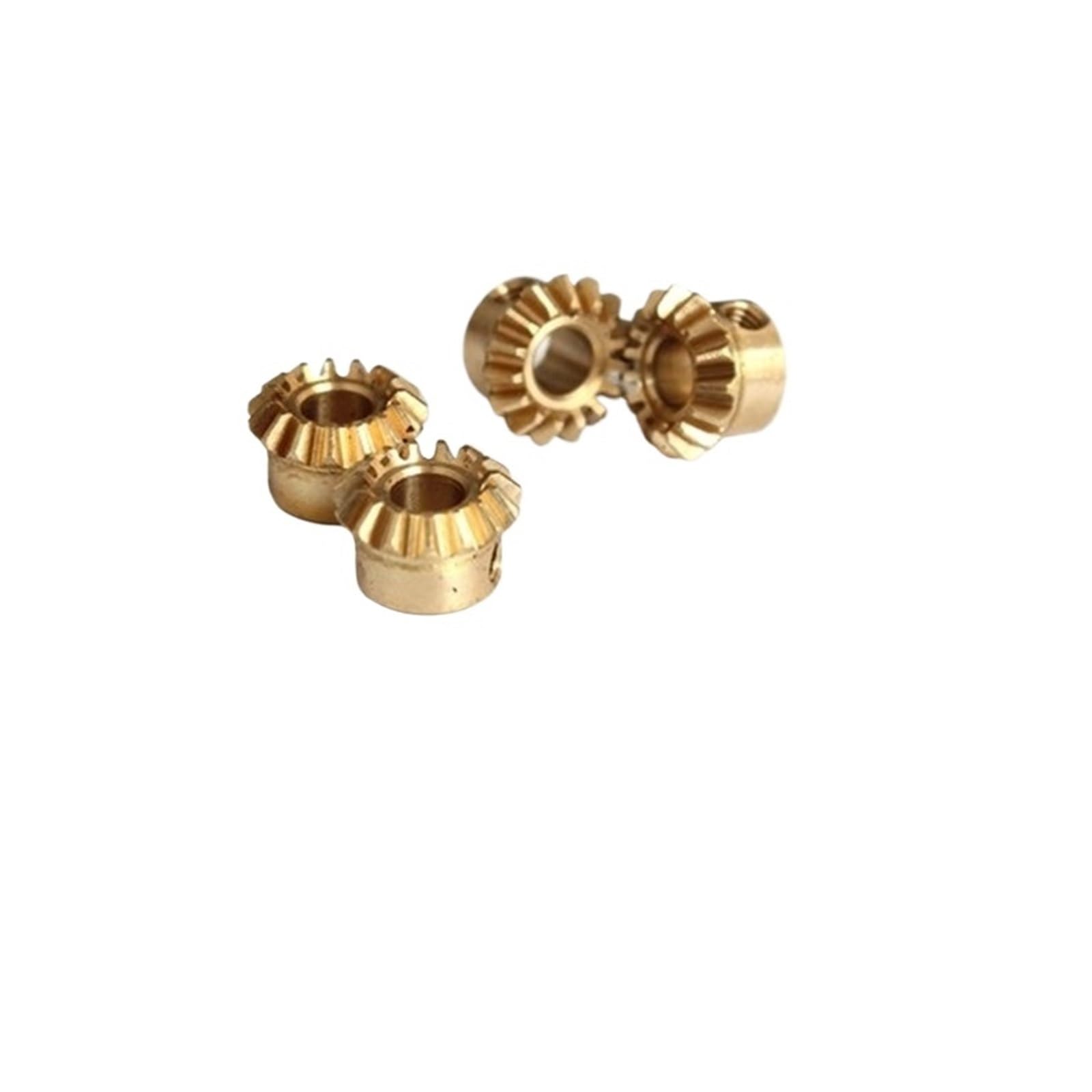 ANNWVRZM 4 Pcs Bevel Gear Bevel Gear 0.8 Model 15 Tooth Hole 3/4/5/6/6.35mm 90 Transmission DIY Copper Steel Stainless Steel(Hole 6 Copper)