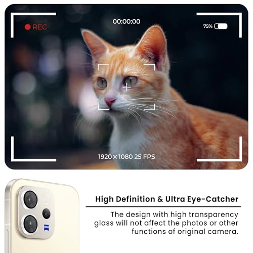 Image of FIRST MART Silver Camera Ring Guard Protector for Vivo V70 Elite and V70 | Tempered Glass with Metal Alloy Rings, HD Clear, Scratch Resistant, Case-Friendly | Pack of 1