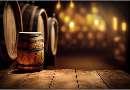 Laeacco Telón de fondo de bodega de vino de 15 x 10 pies, estilo vintage, fondo de fotografía, bodega, barriles de vino, sala de almacenamiento,