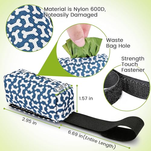 Dog-Poop-Bag-Holder-for-Leash-2-Pack-Dog-Poop-Bag-Dispenser-Sturdy-and-Guaranteed-Leakproof-Poop-Bag-Holders-for-Leashes-Dog-Waste-Bag-Holder-Unscented-2-Dispenser-and-30-Bags-By-PobbY