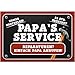 Produktbild DankeDir! Papa's Service - Schild Türschild Papas Werkstatt 30 x 20 cm Geschenkidee Geburtstagsgeschenk Vater Geschenk Papa Wanddeko Werkstatt Garage Deko Haus