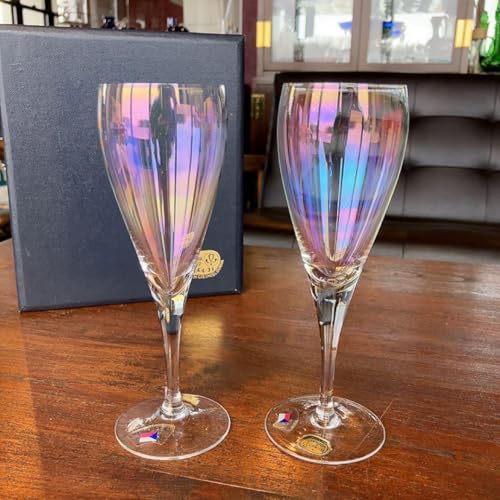 ボヘミアンガラス 盛上金彩 エナメル彩 ワイングラス ボヘミア グラス