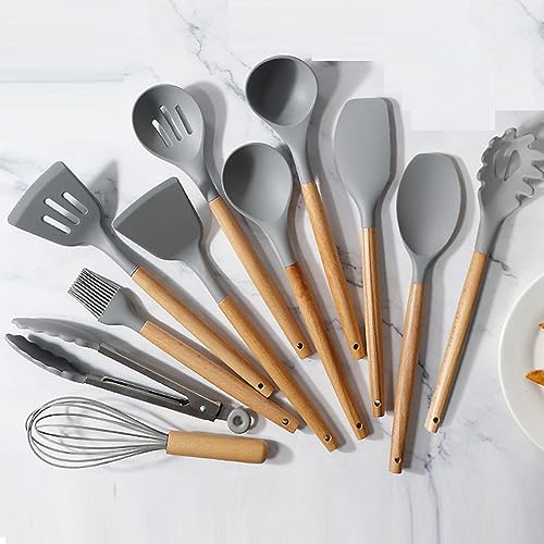 UXIYI Silicone Kitchen Utensils Set, 13Pcs Cooking Utensils Set, Silicone Utensils Set - Image 4