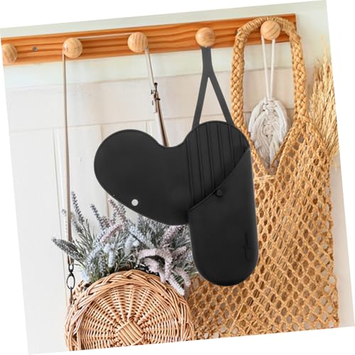 Bolsa de almacenamiento de silicona portátil para plancha de pelo, soporte para rizador y organizador versátil para herramientas de peinado miniatura 5