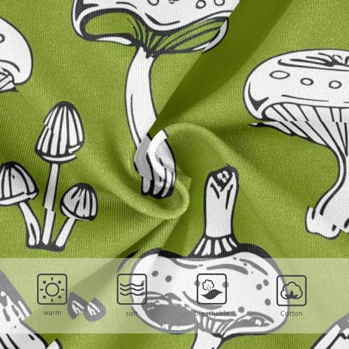 Toddler Girls Underwear 2t Cotton Panties Little Girl Fancy Briefs Undies Kids White Mushrooms Olive Green3