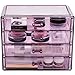 Sorbus Makeup Organizer - 4 Drawer Acrylic Make Up Organizers and Storage for Cosmetics, Jewelry, Beauty Supplies, Clear Makeup Organizer for Vanity, Girl's Room, College Dorm, Counter, Bathroom Sink