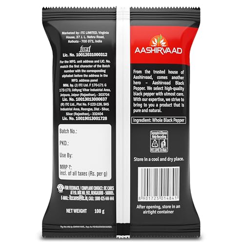 Image of Aashirvaad Black Pepper 100g (Pack of 3)
