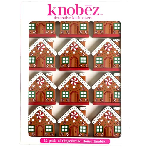 Knobēz: Decorative Knob Covers - Gingerbread House - 12pk - Stretch...