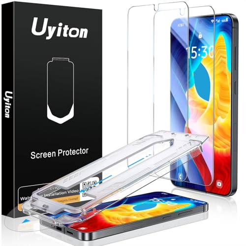Image of Uyiton for Samsung Galaxy S25 / S24 Screen Protector - 2 Pack | Ultra HD Clarity, Fingerprint Unlock, 9H+ Hardness, Scratch-Resistant, Anti-Fingerprint, Bubble-Free, Easy Install